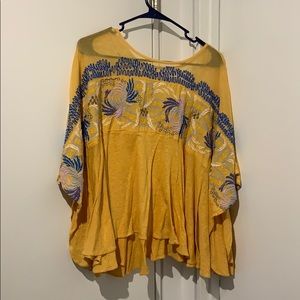Flowy Yellow Free People Top